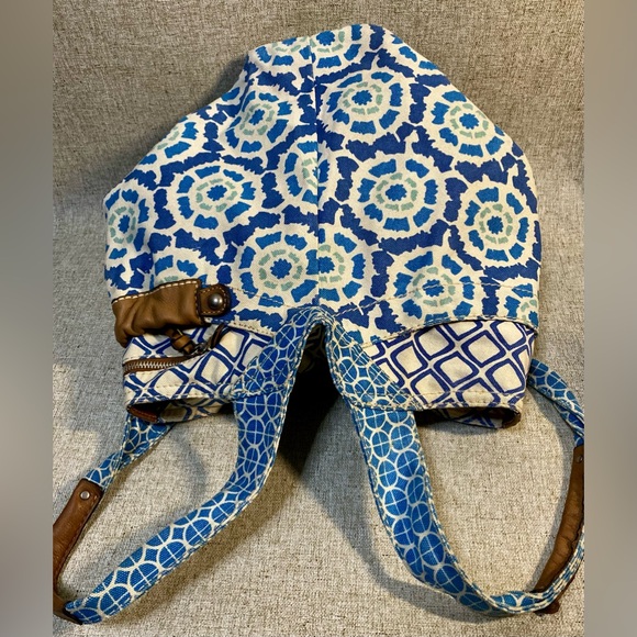 Fossil original hand material: canvas,genuine leather details, khaki&blue color✨ - Picture 13 of 16